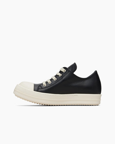Men's Leather Cap Toe Platform Lace-Up Sneakers