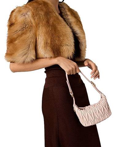 Matelassé Nappa Leather Mini Hobo Bag