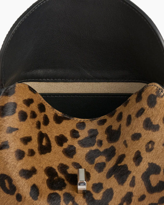 (Pre-sale)Mini T-Lock Clutch in Leopard Print Pony Hair