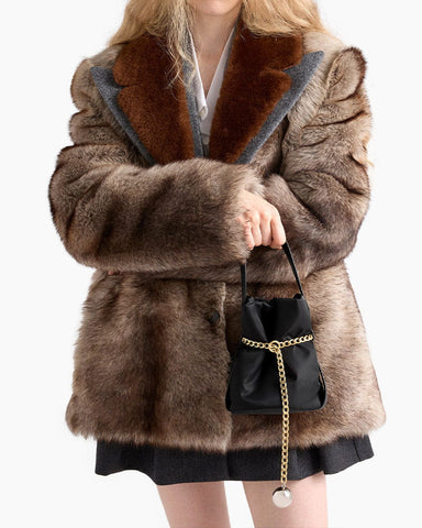 Mini Re-Nylon Bucket Bag for Minimalist Art Gallery Visits