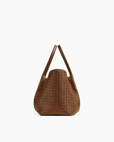 The Reversible Intrecciato Tote in Silky Calf Leather