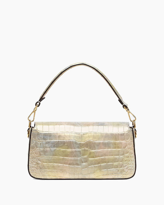 pre-salewomens-party-glam-metallic-crocodile-baguette