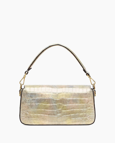 pre-salewomens-party-glam-metallic-crocodile-baguette