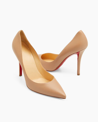 Apostrophy Leather Pointed Red-Sole Pumps