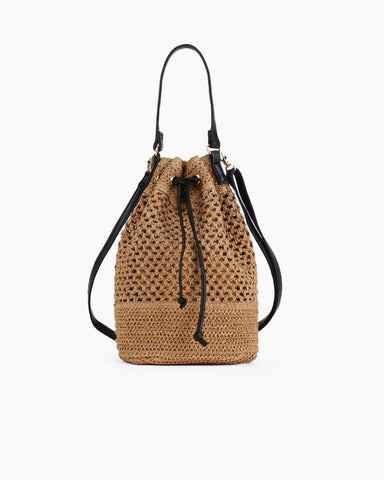 Artisan Crochet Raffia Bucket Bag