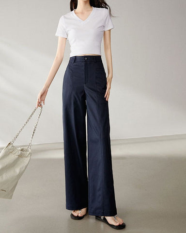 Women’s Loose Fit Draped Wide Leg Pants