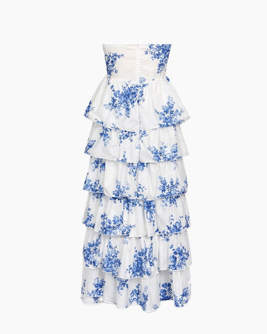 Women's Garden Party Romantic Floral Maxi Gown