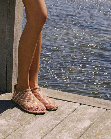 Women’s Rhinestone Mesh Ballet Flats