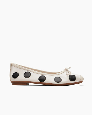Satin Polka Dot Ballet Flats