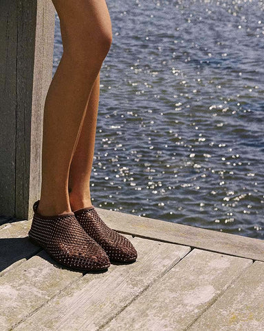 Women’s Rhinestone Mesh Ballet Flats
