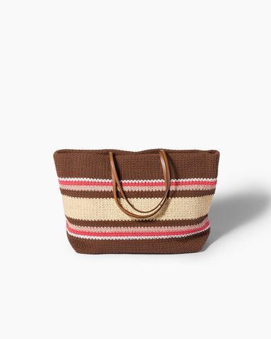 Summer Vacation Raffia Effect Woven Beach Bag