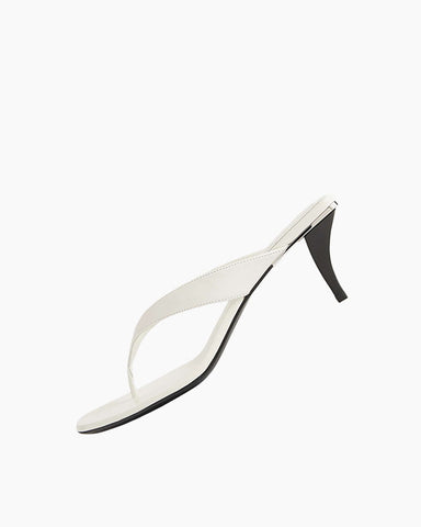 Women’s Leather Thong Kitten Heel Sandals