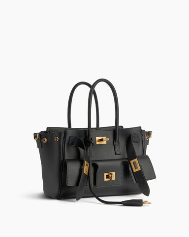 Medium Bel Air Carry All Bag - Black Smooth Leather