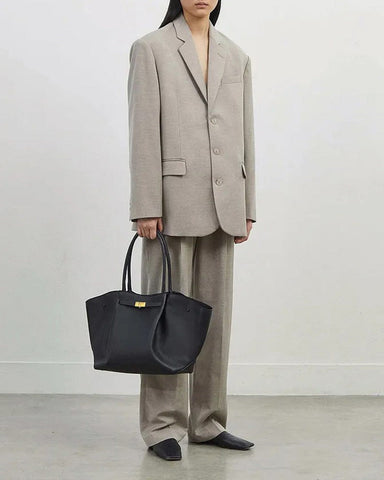 Women's New York Belted Leather Tote Bag