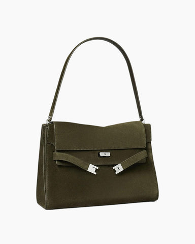 Boxy Top Handle Handbag Adjustable Strap