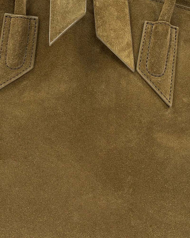 Modern Zip Closure Handbag Tubular Handles