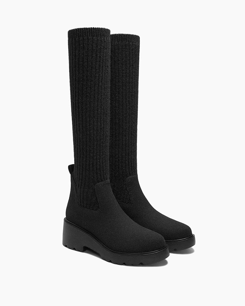 pre-salewomens-winter-outdoor-chunky-wool-platform-knee-high-boot