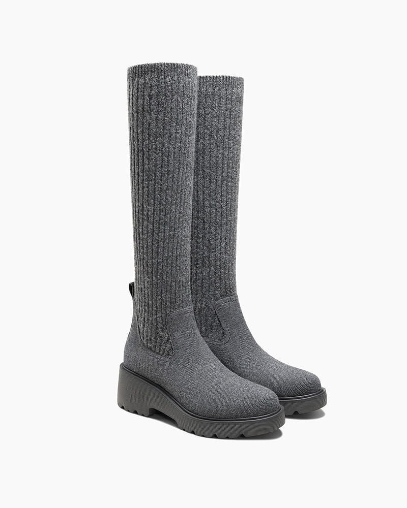 pre-salewomens-winter-outdoor-chunky-wool-platform-knee-high-boot