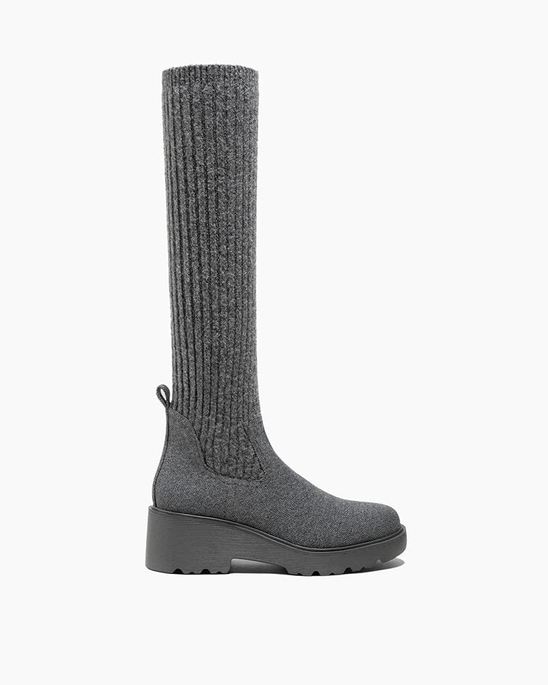 pre-salewomens-winter-outdoor-chunky-wool-platform-knee-high-boot
