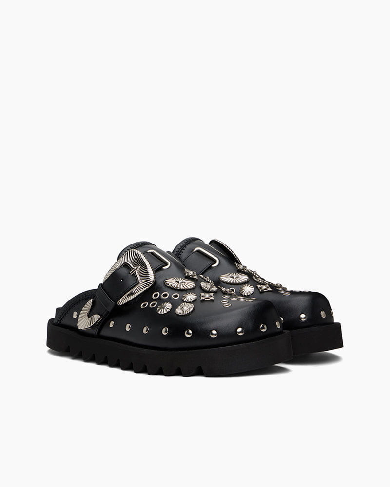 womens-weekend-leisure-western-buckle-leather-mules