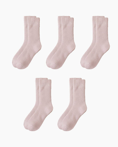 5-Pair Women's Colorful Cashmere Socks
