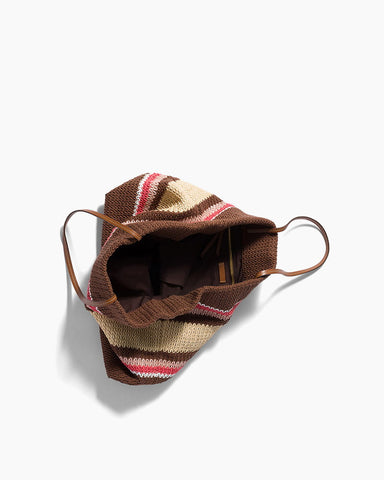 Summer Vacation Raffia Effect Woven Beach Bag