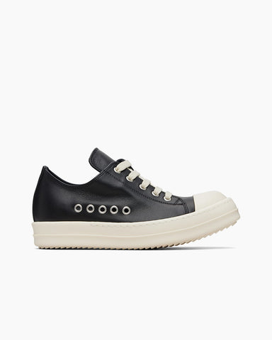 Men's Leather Cap Toe Platform Lace-Up Sneakers