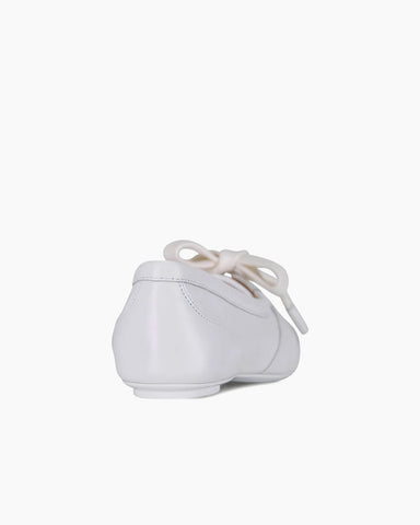 Soft Sheepskin Lace-Up Ballet Flats