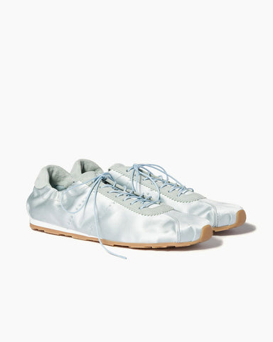 Women's Lightweight Soft Satin Lace-Up Sneakers
