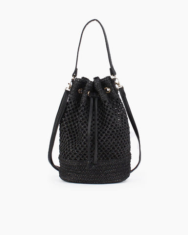 Artisan Crochet Raffia Bucket Bag