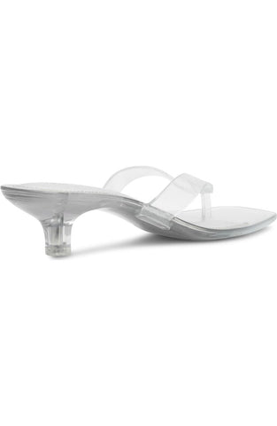 Women’s Transparent Low Heel Flip-Flop Sandals