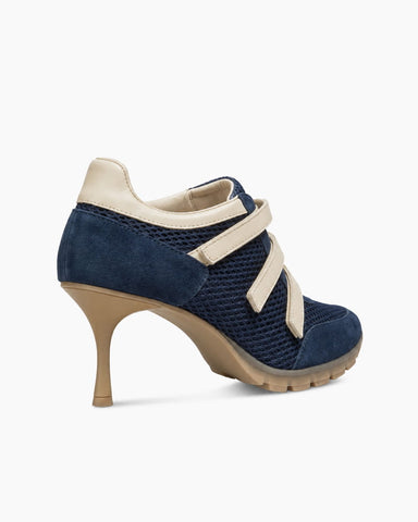 (Pre-sale) Breathable Mesh Triple-Strap Sneaker Heels