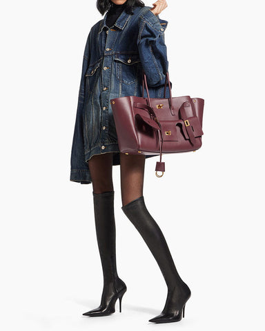 Medium Bel Air Carry All Bag - Black Smooth Leather