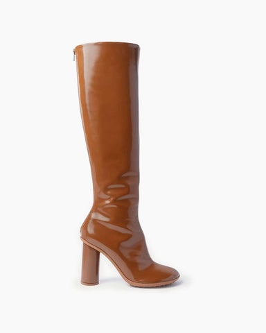 Midnight Goddess Shimmering Tall Heeled Boots