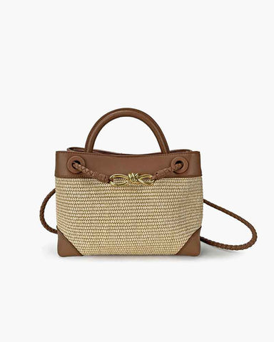 Raffia Knot Top Handle Crossbody Bags
