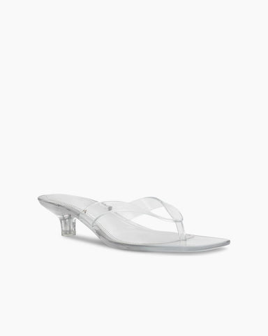 Women’s Transparent Low Heel Flip-Flop Sandals