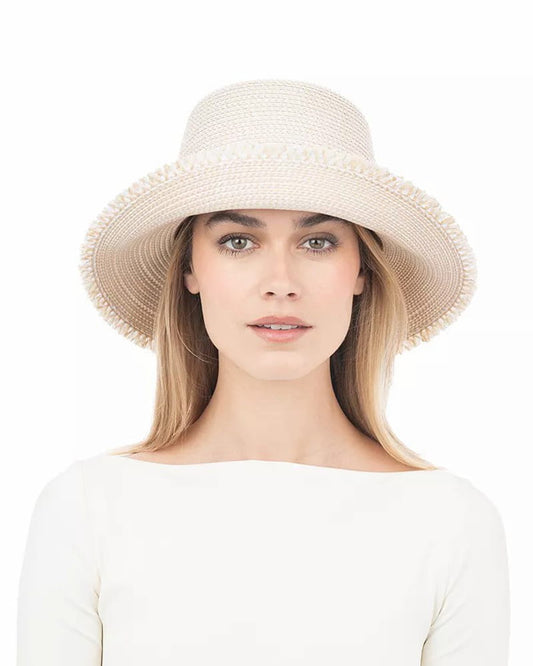 Frayed Edge Woven Straw Sun Hat