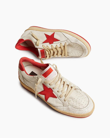 Women's White Nappa Leather Sneaker with Sneaker Tab