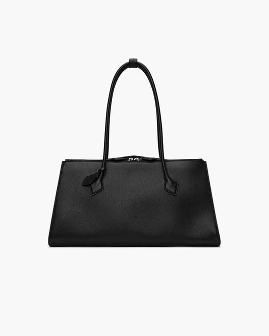 Slim Leather Shoulder Bag Structured Shape