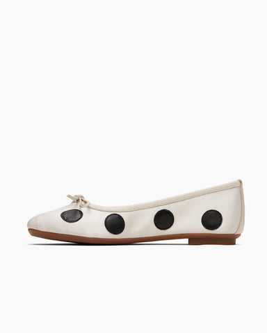 Satin Polka Dot Ballet Flats