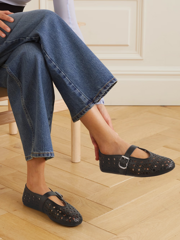 Hollow Geometric Design Breathable Mary Jane Sandals