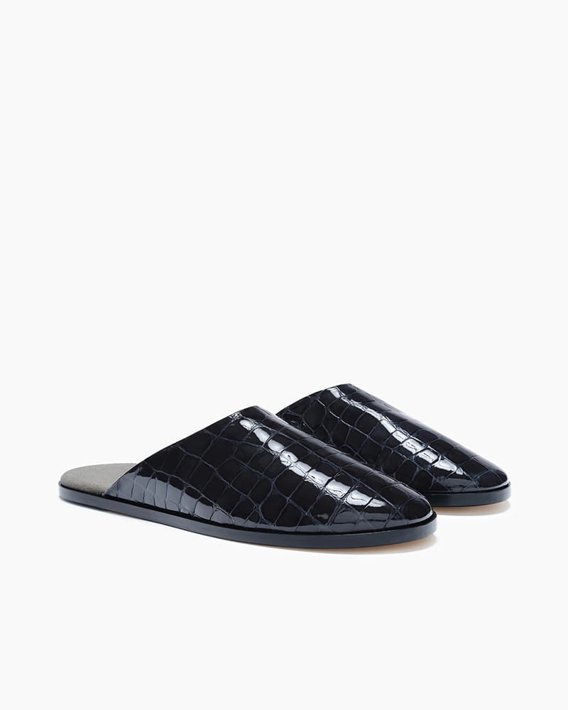 Urban-Lounge-Croc-Embossed-Slide-Mules-6
