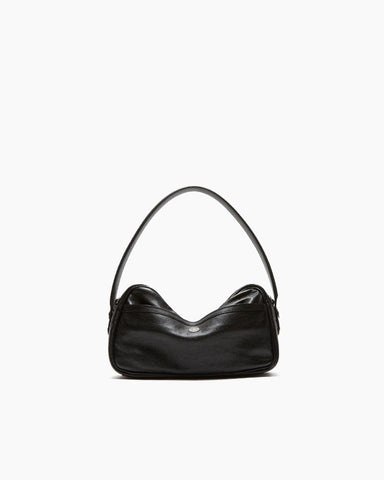 Multi Pocket Leather Shoulder Bag Zip Details