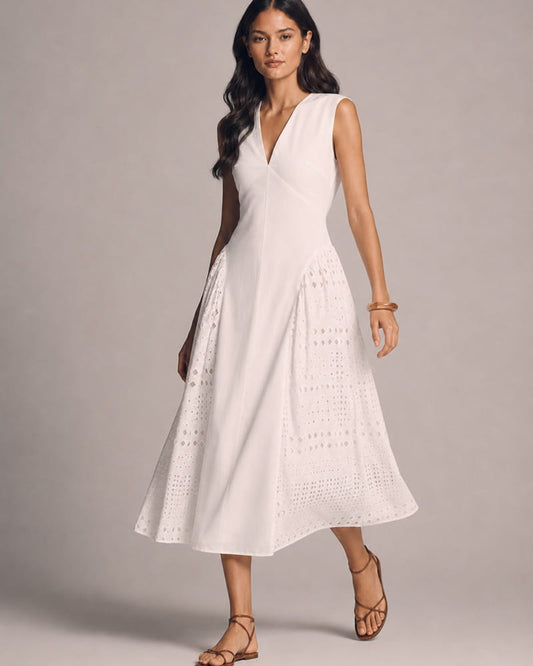 Garden-Party-V-Neck-Pleated-Midi-Daydress-2