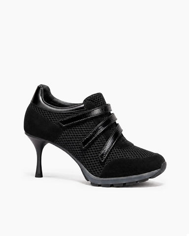 (Pre-sale) Breathable Mesh Triple-Strap Sneaker Heels