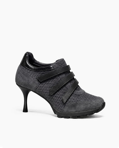 (Pre-sale) Breathable Mesh Triple-Strap Sneaker Heels