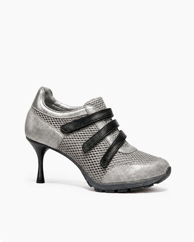 (Pre-sale) Breathable Mesh Triple-Strap Sneaker Heels