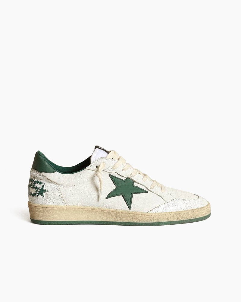 Women's White Nappa Leather Sneaker with Sneaker Tab