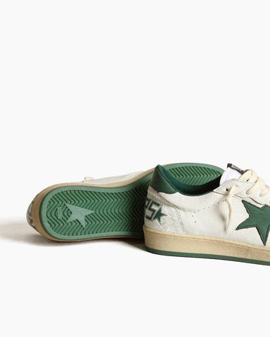 Women's White Nappa Leather Sneaker with Sneaker Tab