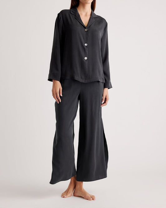 100% Washable Silk Pajama Long Sleeve Set